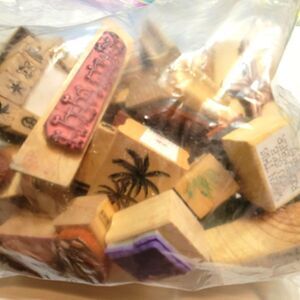 Lot of Rubber Mount Used Stamps 20 vintage